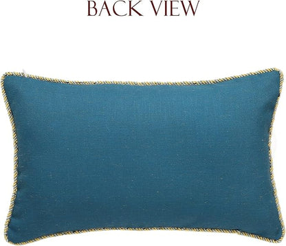 patdrea Designer Rectangle Throw Pillow Covers Set of 2, Rustic Vintage Blue - Image 7