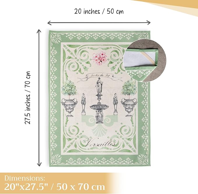 Maison d' Hermine Kitchen Towels Set of 2 100% Cotton 27.50" x 20" Reusable - Image 4
