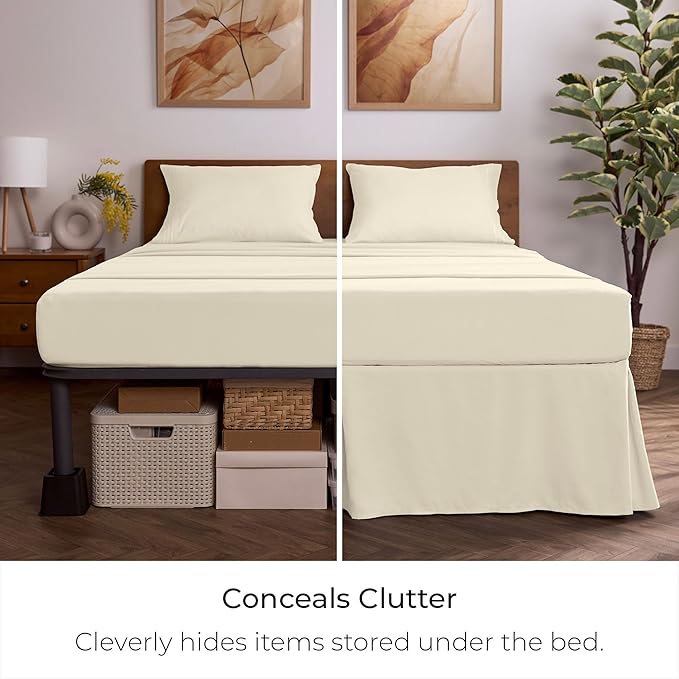 Mellanni Bed Skirt Twin XL Size - Image 3