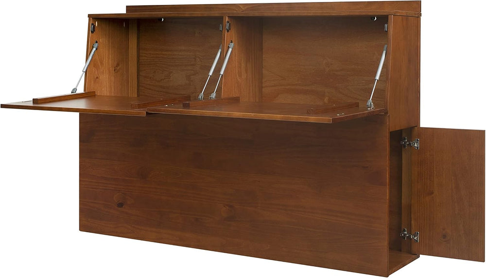 memomad Bali Storage Headboard Freestanding, Full Size, Caramel Brown