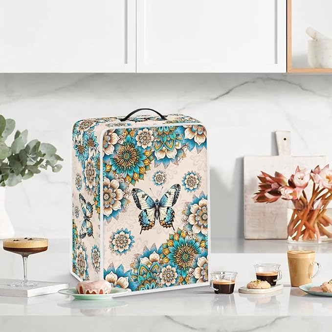 Mumeson Vintage Butterfly Flowers Coffee Maker Cover Blender Dust Pouch Kitchen - Image 3