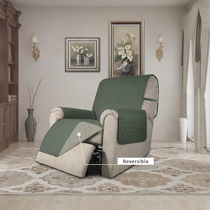 Easy-Going Recliner Chair Slipcover Reversible Sofa Cover Water Resistant Couch - Image 2