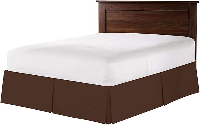 Bed Skirt - 100% Cotton 800 Thread Count Box Pleated Bed Skirt - Luxury Pleated - Image 2
