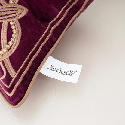 Aeckself Floral Pillow Cover 12x20 Inch, Luxury Velvet Embroidered Decorative - Image 7