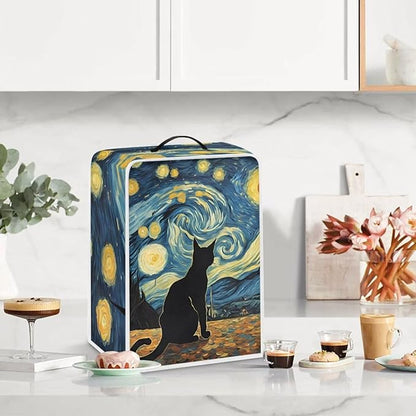 Starry Night Cat Print Coffee Machines Covers - Image 3