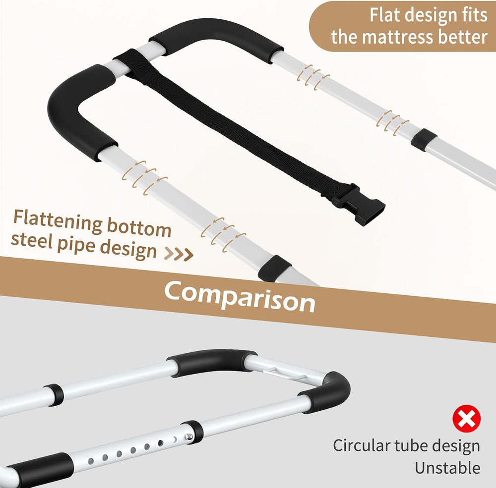 Bed Rails Grab Bar Bed Handrails for Elderly Adults Safety, Bed Cane for Seni...