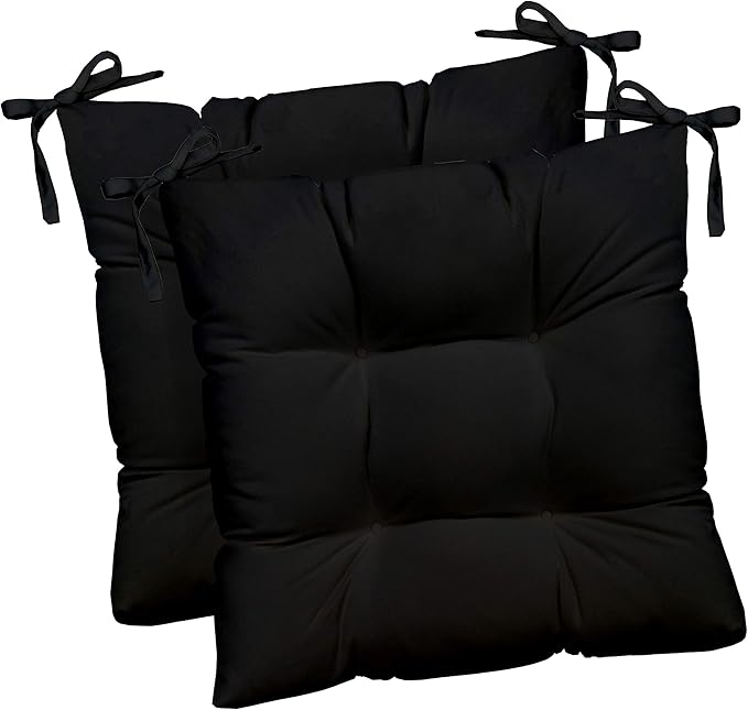 RSH DECOR: Outdoor Tufted Seat Cushions Set of 2 | 19" x 19" | All-Weather Spun by RSHDECOR