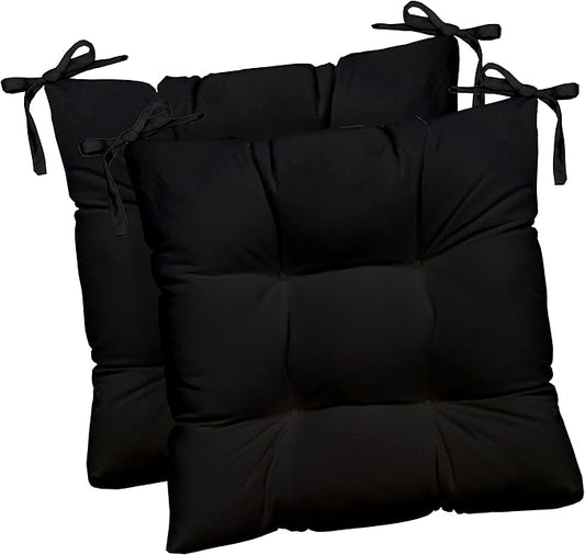 RSH DECOR: Outdoor Tufted Seat Cushions Set of 2 | 19" x 19" | All-Weather Spun by RSHDECOR