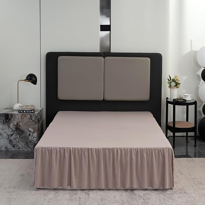 Khaki Bed Skirt Full Size Ruffled Bed Skirt by TSUTOMI