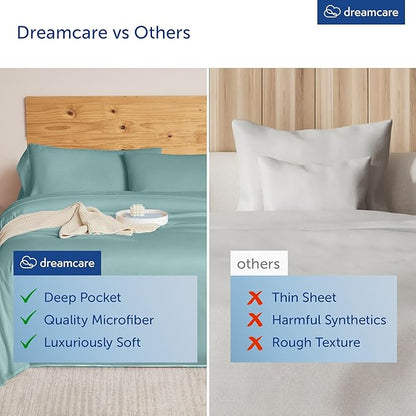 DREAMCARE King Size Sheets Set – 4 pcs Cooling Sheets – up to 21” Deep Pocket - Image 8