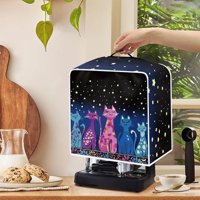Coffee Maker Cover Dust Cover, Art Washable Dustproof Mixer Protector - Image 4