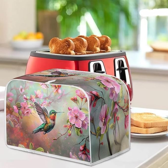 Hummingbird Blender Cover Washable Kitchen Toaster Cover Floral Pattern Bread - Image 6
