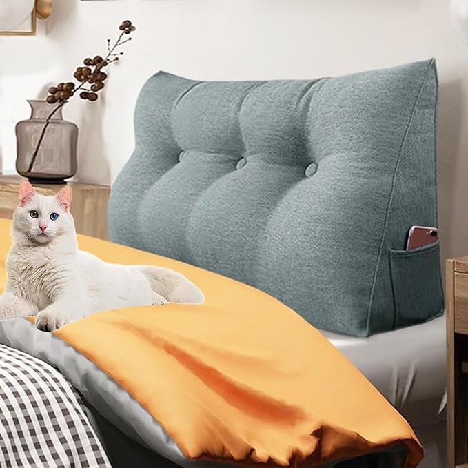 8 lbs Thickened Twin Headboard Pillow Wedge College Dorm Bed Pillow - Image 3