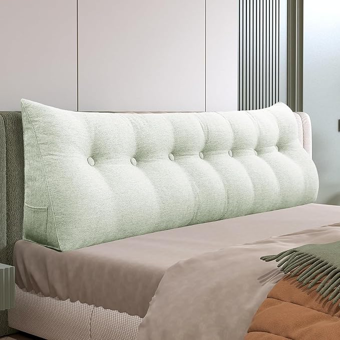 Daneey Headboard Pillow King, Triangular Wedge Pillow Headboard, Linen-Textured by Daneey