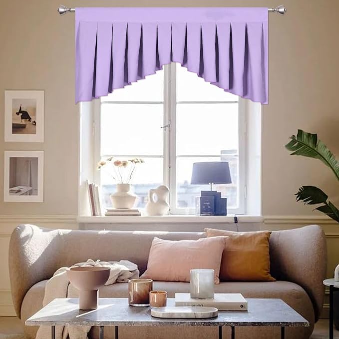 Valances for Windows Lavender Window Valance for Living Room Rod Pocket by OYRING