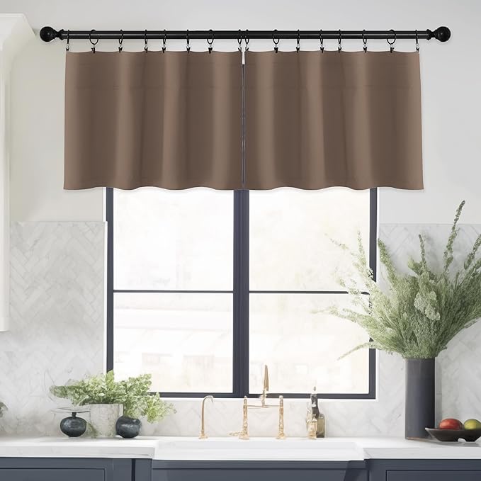 NICETOWN Blackout Valance for Windows, Rod Pocket Thermal Insulated Window - Image 7