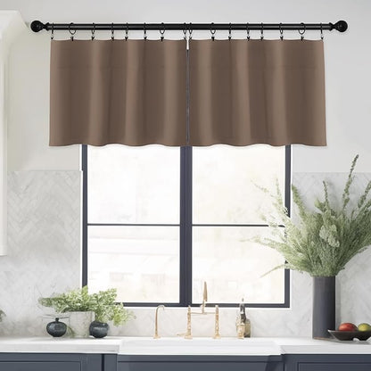 NICETOWN 4 Panels Valances for Windows, Small Blackout Valence Topper of - Image 6