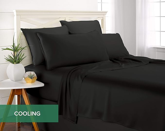Pure Bamboo King Sheets, Genuine 100% Organic Viscose Derived from Bamboo Bed - Image 5