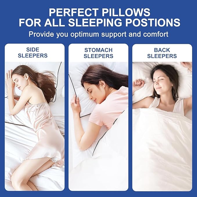 Premium Pillows Queen Size Set of 4, Fluffy and Supportive 7D Down Alternative - Image 5