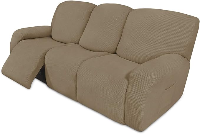 Easy-Going 8 Pieces Recliner Sofa Stretch Sofa Slipcover Sofa Cover Furniture by Easy-Going