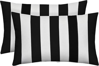 RSH DECOR: Lumbar Throw Pillows Set of 2 | 20” x 12" | All-Weather Spun Fabric by RSHDECOR