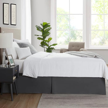 Nestl Dark Gray Bed Skirt Queen Size - Image 7