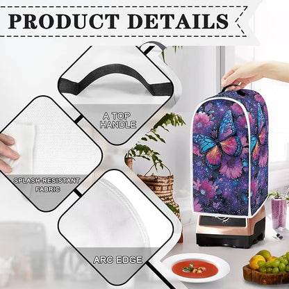Talayituse Butterfly Galaxy Flower Print Blender Dust Cover, Fingerprint - Image 5