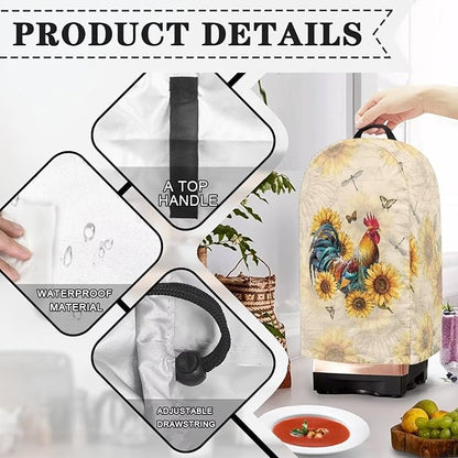 Sunflower Rooster Blender Cover Kitchen Blender Dust Covers - Image 5