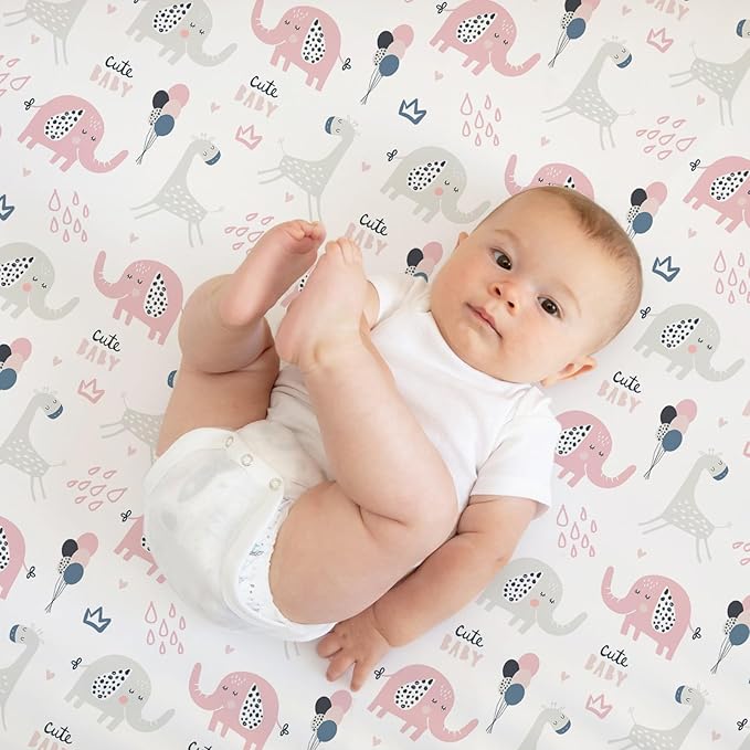Pack n Play Sheets, BROLEX 2 Pack Mini Crib Sheets, Stretchy Portable Fitted - Image 7