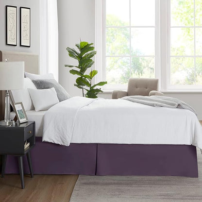 Nestl Dark Purple Twin Bed Skirt - Image 7