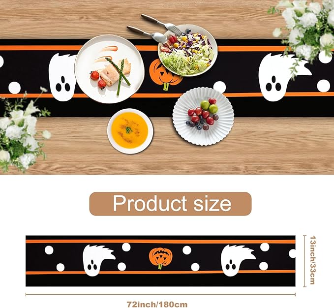 Halloween Table Runner – Black Table Decor - Image 2