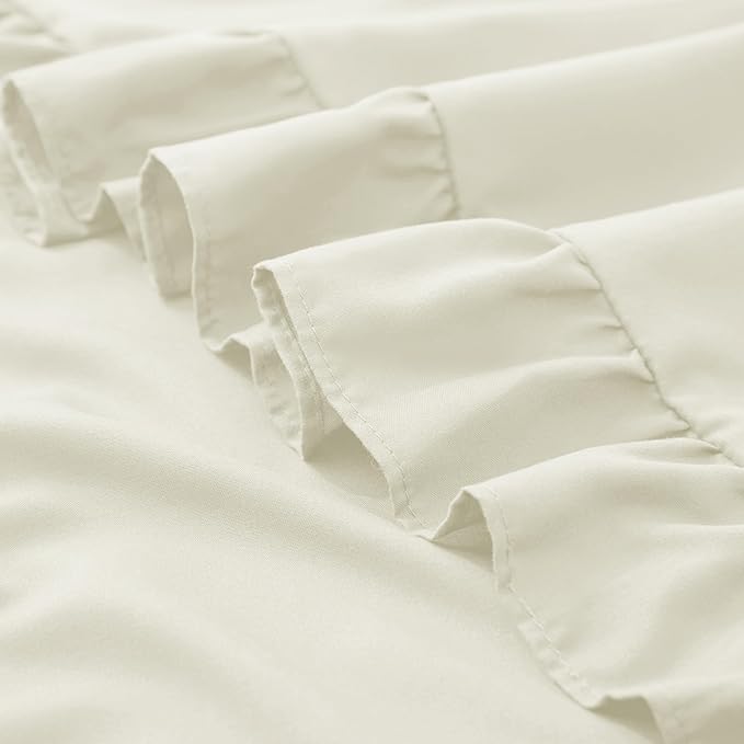 KKJIAF Ruffle Pillow Cases King Size Set of 2, Ruffled Pillow Covers - Image 6