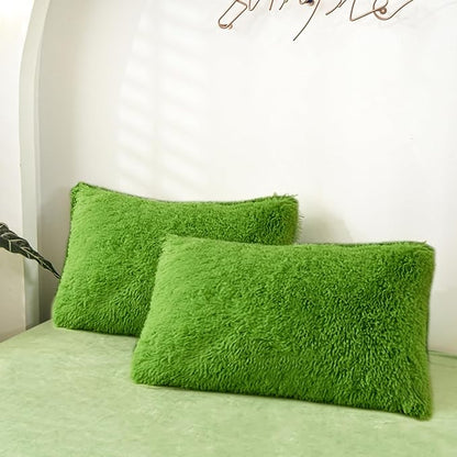 MorroMorn Decorative Pillows Covers, 2 Packs Faux Fur Pillow Cases, Luxury by MorroMorn