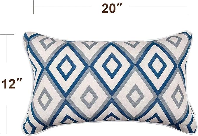 JMGBird Outdoor Pillows Waterproof Set of 2 Outdoor Lumbar Pillows - Image 6