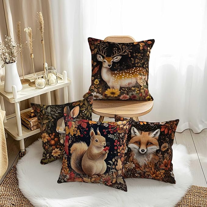 Throw Pillow Covers for Couch and Sofa | 18x18 Set of Pillowcases for Christmas - Image 3