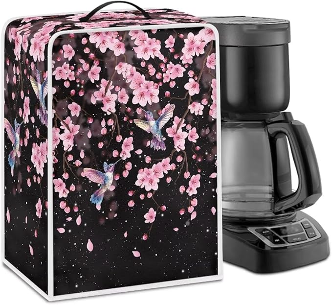 Coffee Maker Cover Hummingbird Cherry Blossom Coffee Maker Cover by Unknown