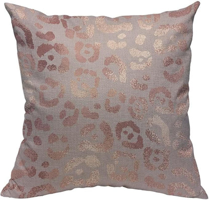 TKS MITLAN Leopard Skin Pillow Covers 18 x 18 Inch Rose Gold of Elegant Texture by TKS+MITLAN