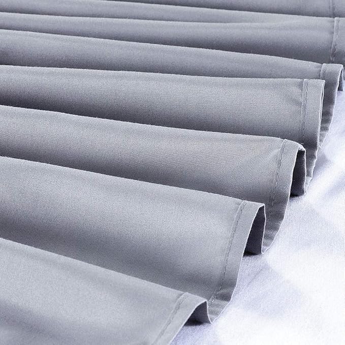 MEILA Wrap Around Bed Skirt Three Fabric Sides Elastic Dust Ruffled 18 Inch - Image 6