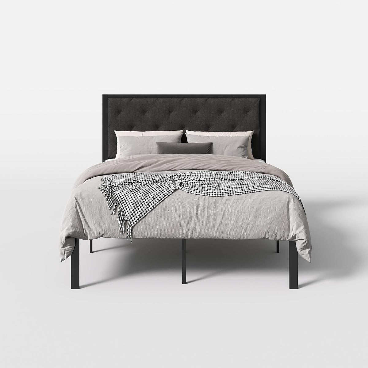 sha cerlin queen size metal bed frame and, view 9