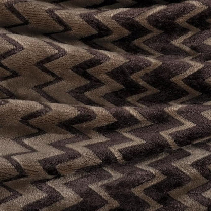 Catalonia Silky Soft Sherpa Throw Blanket, Flannel Chevron Micro Plush Fleece - Image 3