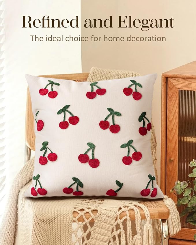 Embroidered Throw Pillow Covers 18x18 Inch - Image 5