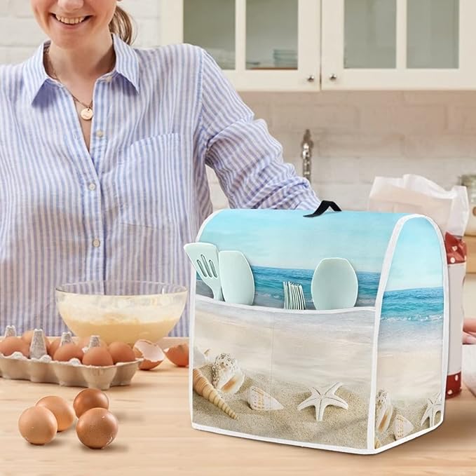 Fashion Mixer Covers Beach Print Indoor Kitchen Decorations, Polyester - Image 4