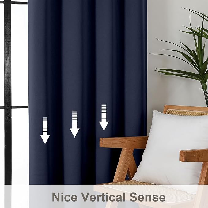 Gwine Navy Blue Blackout Curtains - Image 4