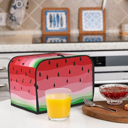 Cute Fruit Red Green Watermelon 2 Slice Toaster Cover, Waterproof Toaster Dust - Image 7