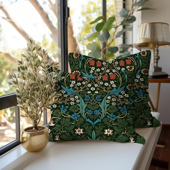 Vintage Flowers Throw Pillow Covers, Pillow Covers 18x18, Retro Botanical - Image 4