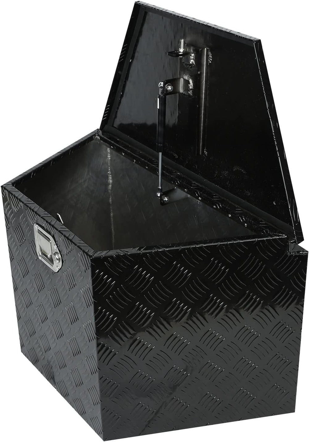 29 X 16.5 X 18 Inch Black Heavy Duty 5 Bar Tread Aluminum Trailer Tongue Box ...