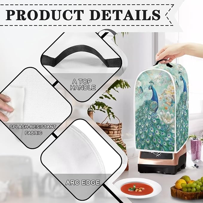 Peacock Small Blender Covers for Kitchen Counter - Image 4