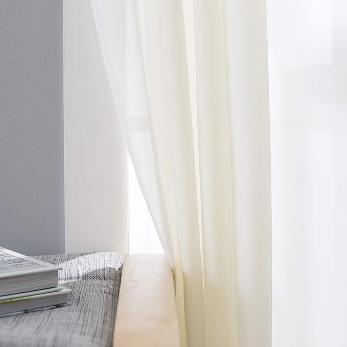 SmartSheer Solid Rod Pocket Window Sheer Panel - Image 5