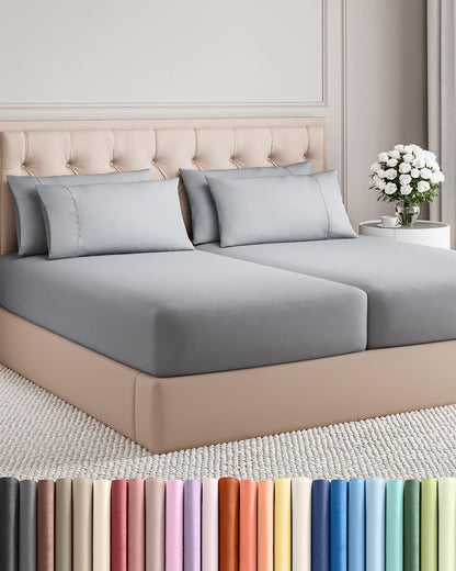 cgk split king 7pc bed sheet set, main product view
