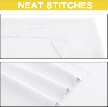 NICETOWN 4 Panels Pure White Valances - Image 6